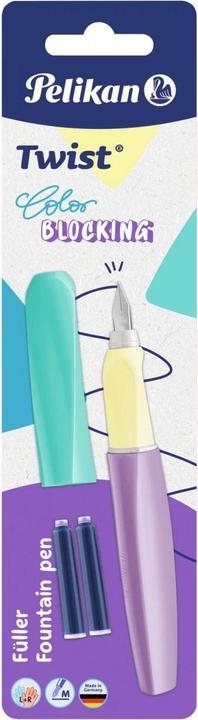 Produktbild Pelikan Füllhalter (Patronenfüllsystem) Twist® Color Blocking Füller für Rechts- und Linkshänder, li (Violett, 1x)
