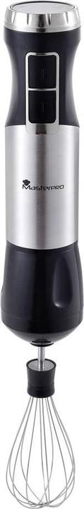 Actual product image MasterPRO Hand blender 1000W with measuring beaker, with blender jug Black/stainless steel, transparent