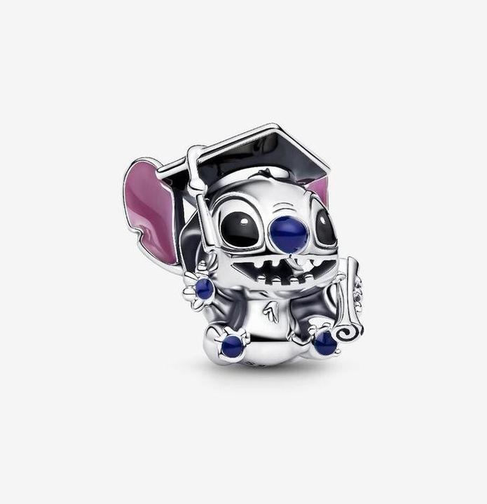 Produktbild Pandora Disney Stitch-Abschluss-Charm (Silber 925, Rhodium Beschichtung, Email)