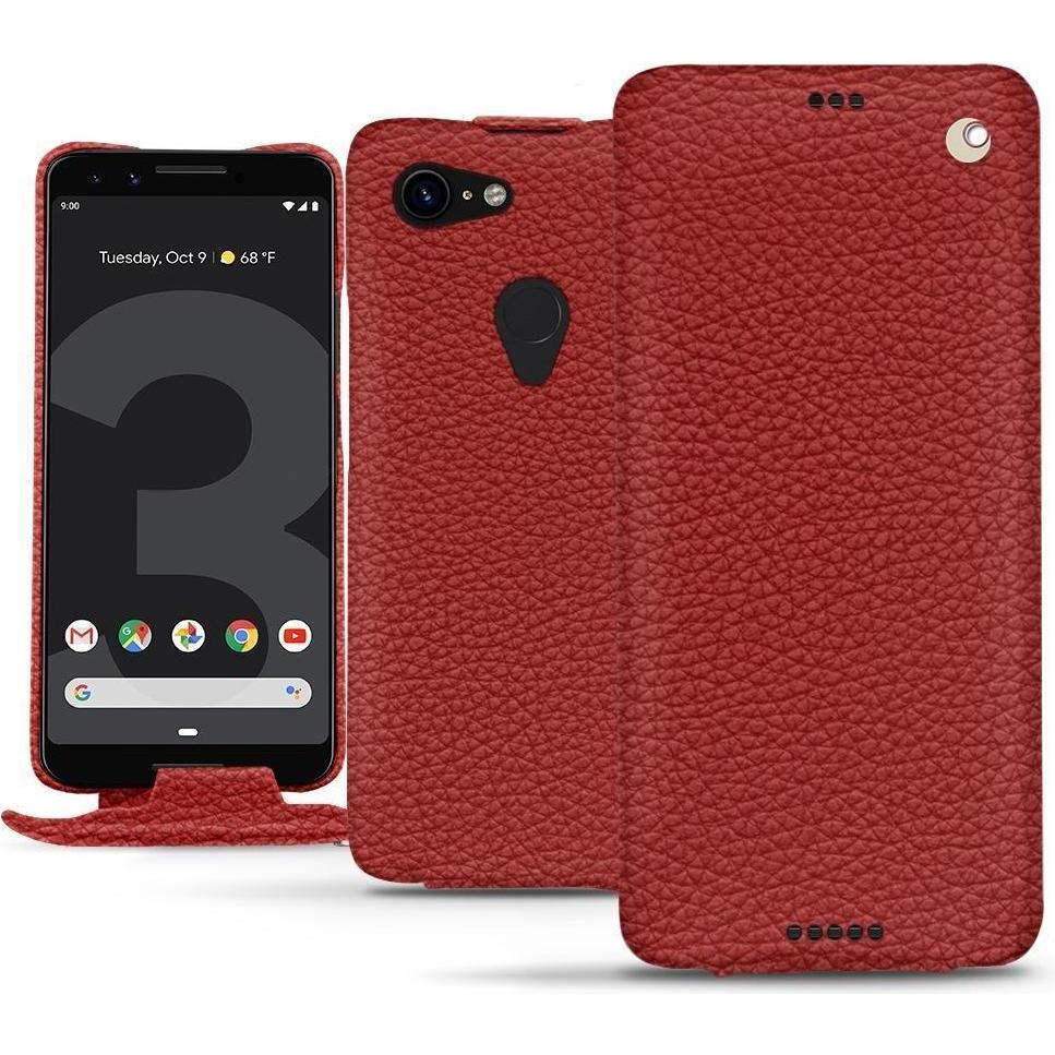 Noreve Lederschutzhülle vertikal (Google Pixel 3 XL), Smartphone Hülle, Rot