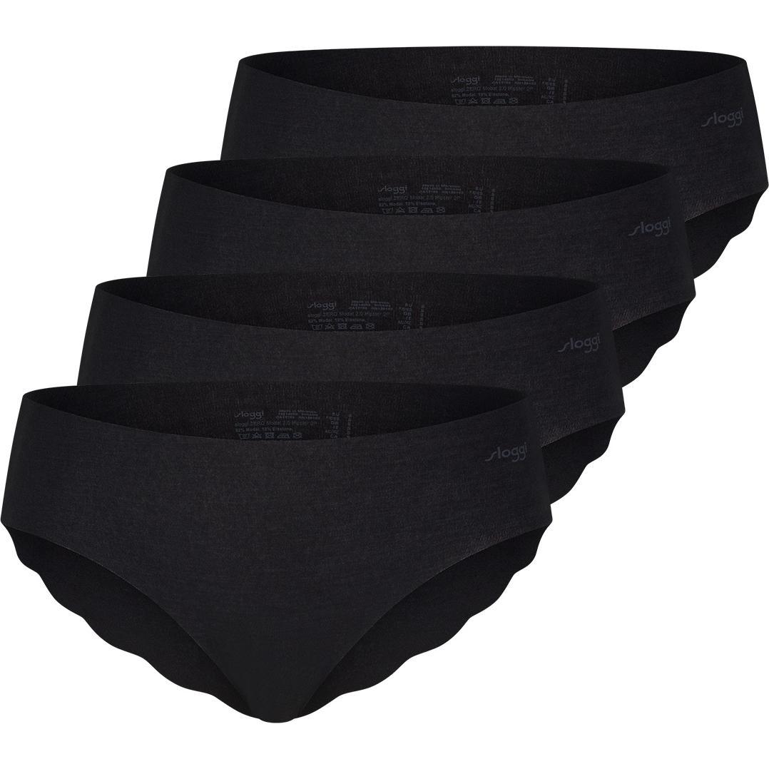 Sloggi, Damen, Unterhosen, 4er Pack ZERO Modal 2.0 Hipster, Schwarz, (XS, 4er Pack)
