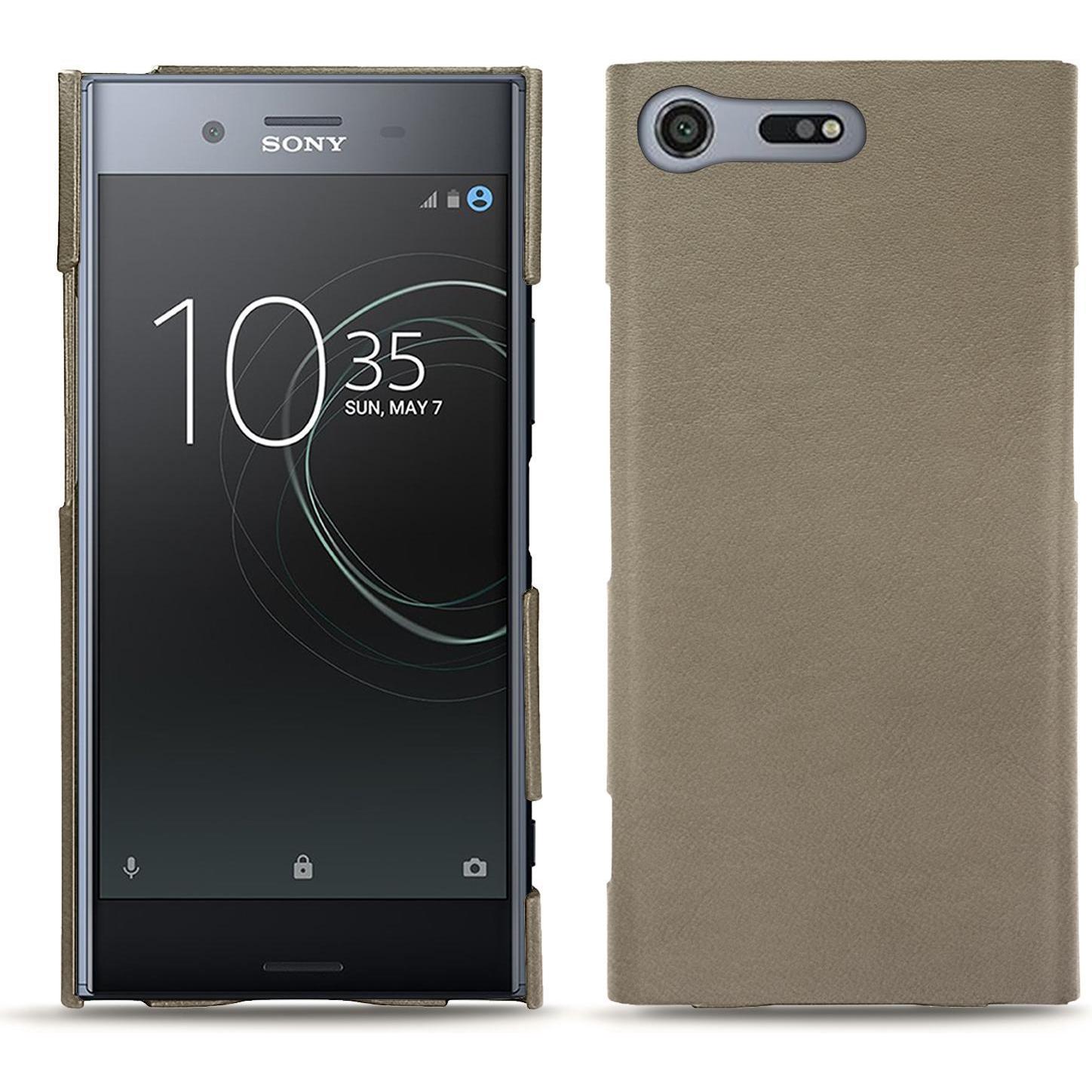 Noreve Lederschutzhülle (Sony Xperia XZ Premium), Smartphone Hülle, Beige