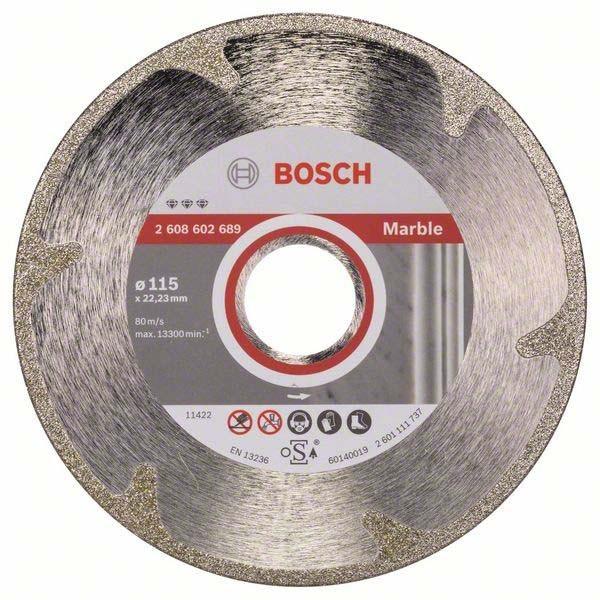 Bosch Professional Zubehör, Sägeblatt, PRO Marble Diamanttrennscheibe, 115 x 22,23 mm