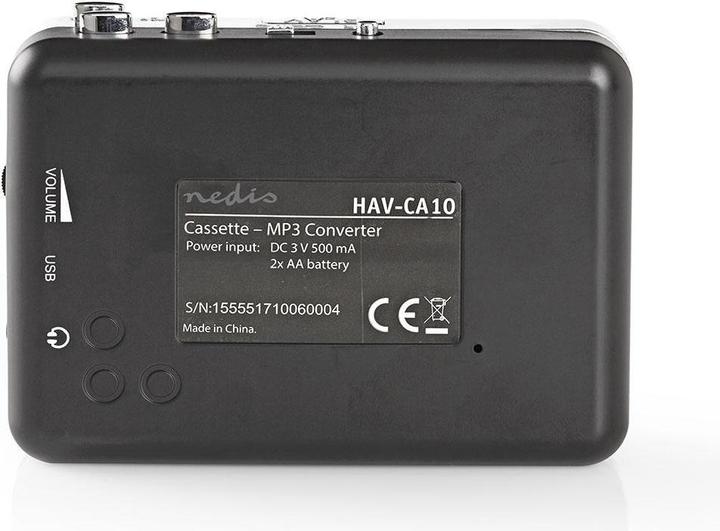 Productafbeelding Nedis Draagbare USB Cassette naar MP3 Converter - Cassettes omzetten naar MP3 formaat - Met USB Kabel