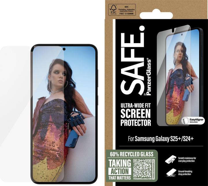 Produktbild PanzerGlass Displayschutz Ultra Wide Fit (1 Stück, Samsung Galaxy S25+, Samsung Galaxy S24+)