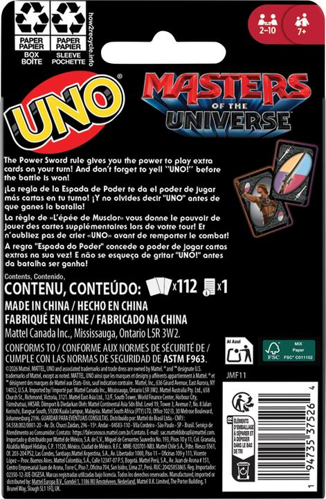 Actual product image UNO Project First Ones (Dutch, English, French, German, Italian, Spanish, 2 - 10 Players)