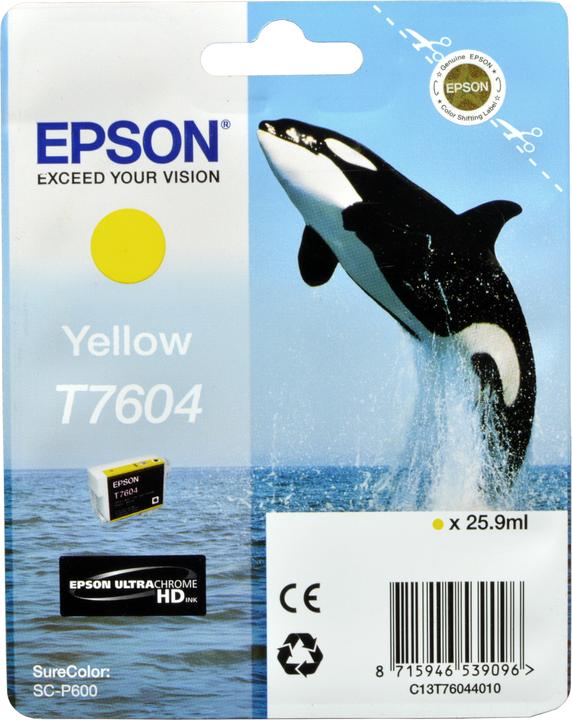 Actual product image Epson T7604, Ultra Chrome HD (Y)