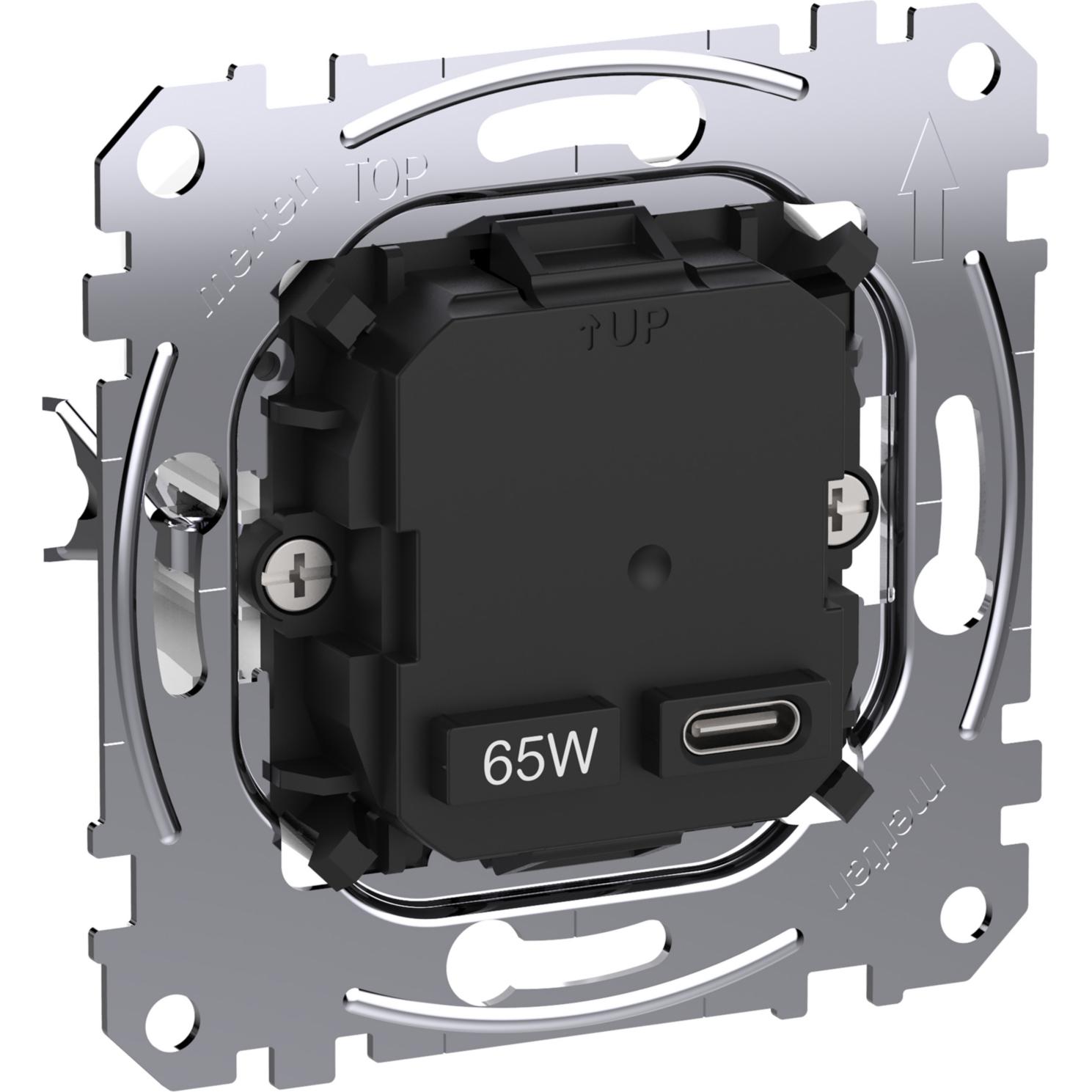 Merten MEG4366-0130 USB-Ladeeinsatz Typ 1x USB C mit Power-Delivery - USB Typ C - Noteb (0.07 W), USB Ladegerät