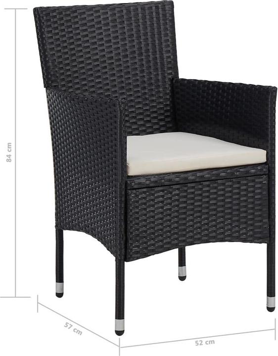 Produktbild vidaXL Ess-Set (80 x 80 x 75 cm)