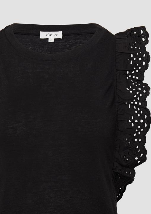 Immagine prodotto S.Oliver T-Shirt Jersey-Top aus Flammgarn mit Lochstickerei (38)