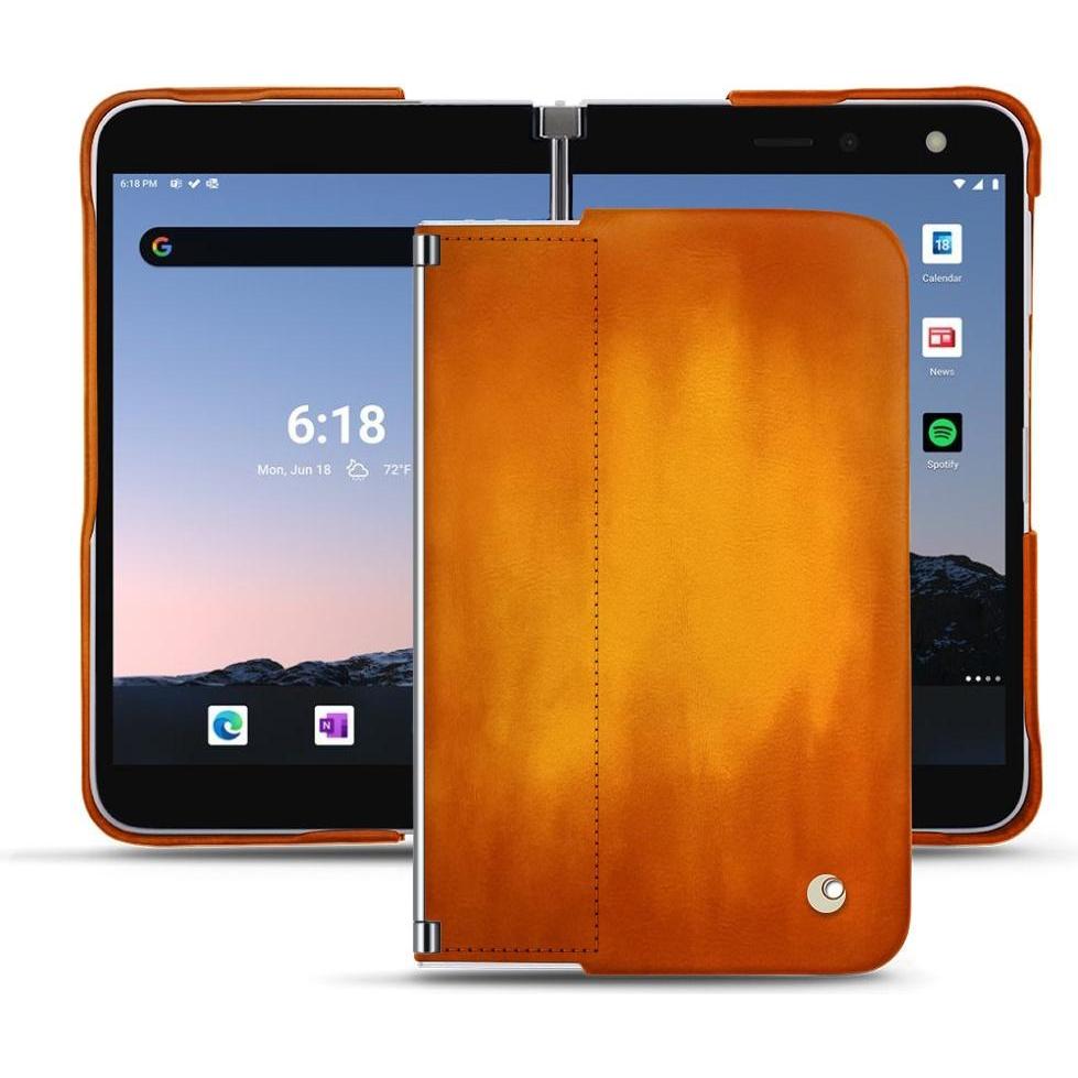 Noreve Lederschutzhülle (Microsoft Surface Duo 2), Smartphone Hülle, Orange