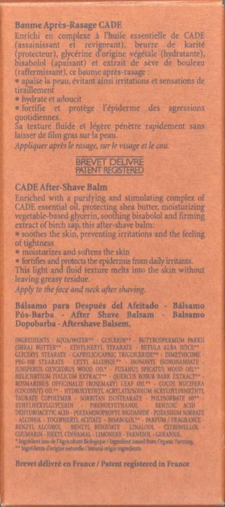 Actual product image L'Occitane Cade After Shave Balm (Aftershave balm, 75 ml)