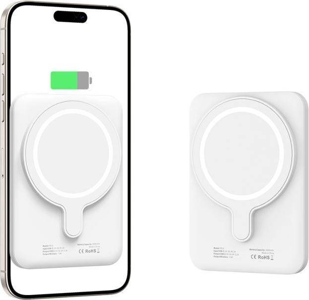 Image du produit Tech "Powerbank Tech-Protect" PB10 LifeMag 5000 mAh Baltasis (5000 mAh, 15 W, 19.25 Wh)