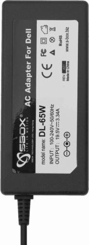 Actual product image Sbox Adapter for Dell Notebooks DL-65W (65 W)