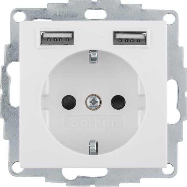 Thumbnail - Berker, Steckdose, Steckdose SCHUKO/USB 48038982