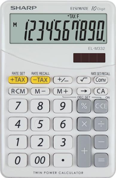 Actual product image Sharp EL-M332 (Batteries, Solar cells)