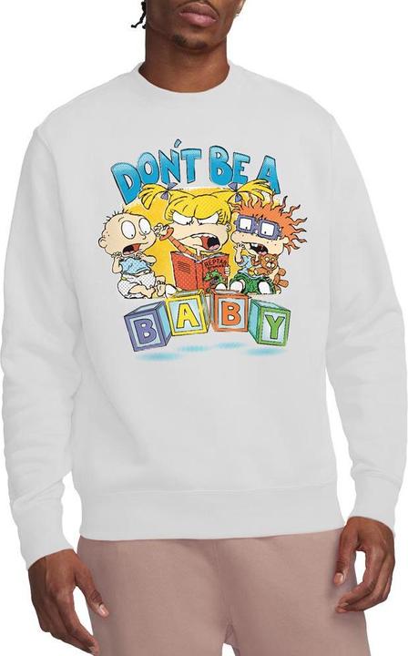 Actual product image Rugrats Unisex Adult Don't Be A Baby Blocks Sweatshirt (S)