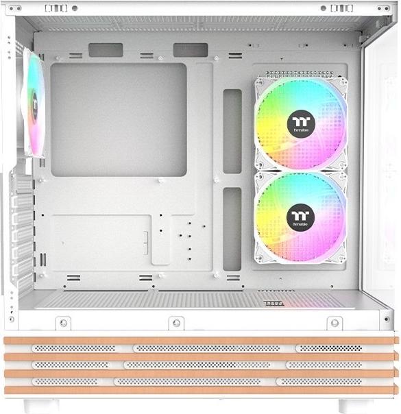 Produktbild Thermaltake View 270 Plus WS ARGB (weiss/holz, Tempered Glass x 2, Holz-Struktur) (ATX, mATX, Mini-ITX)