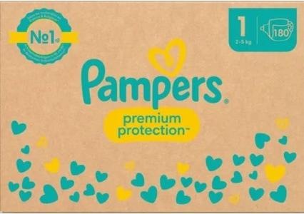Immagine prodotto Pampers Premium Protection (Dimensione 1, Pacco mensile, 180 Pezzo/i)