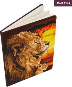 Produktbild Craft Buddy Löwen der Savannah, Crystal Art Notizbuch