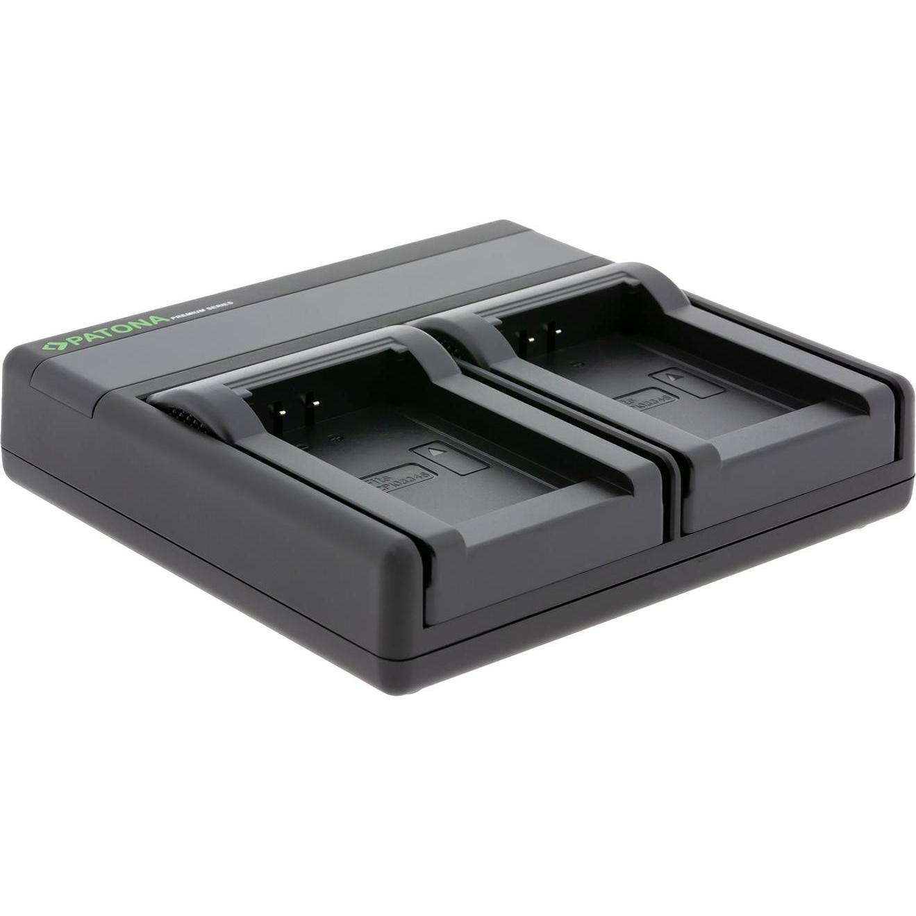 Patona Batterie di ricambio Doppio caricatore USB USB-C (1 pz., Batteria + Caricabatterie), Caricabatterie