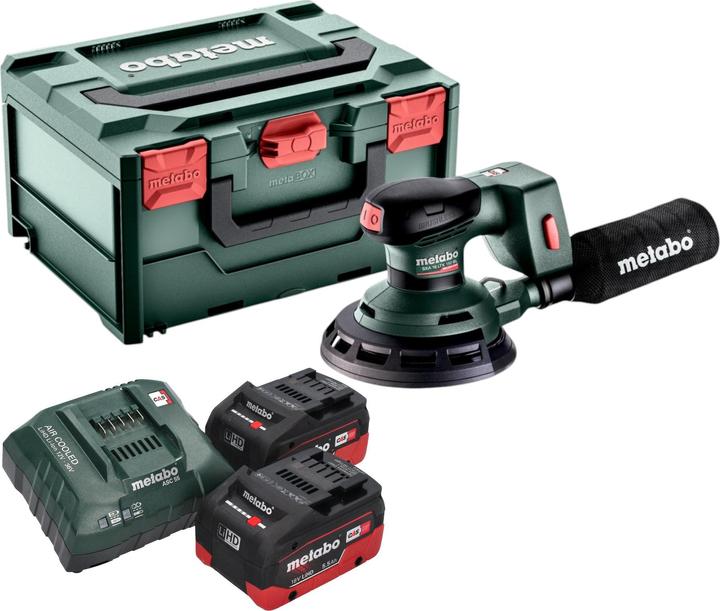 Produktbild Metabo SXA 18 LTX 150 BL Akku Exzenterschleifer 18 V 150 mm Brushless + 2x LiHD Akku 5,5 Ah + (Exzenterschleifer)