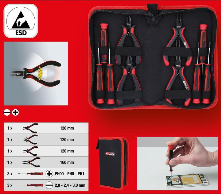 Image du produit KS Tools Jeu d'outils de mécanique de précision | 10 pcs.