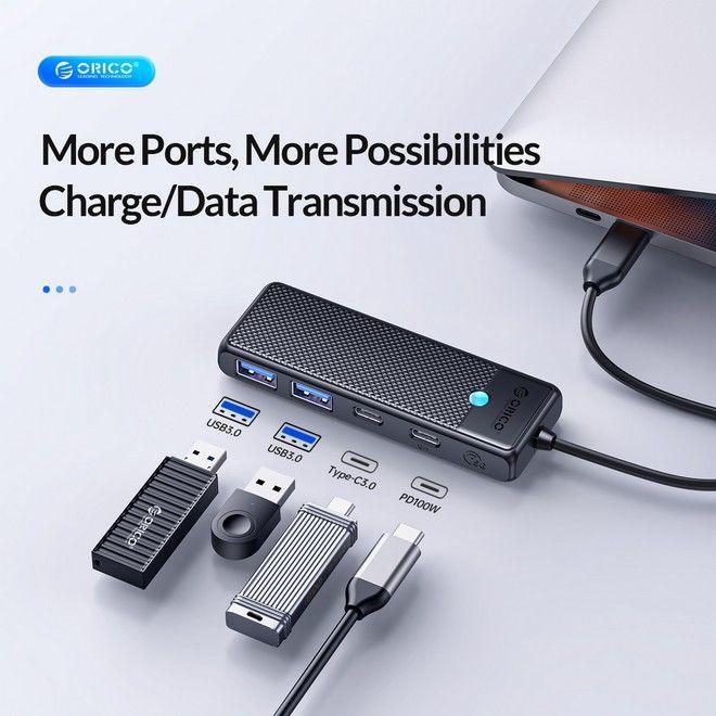 Actual product image Orico PW Series (USB-C, 4 Ports)