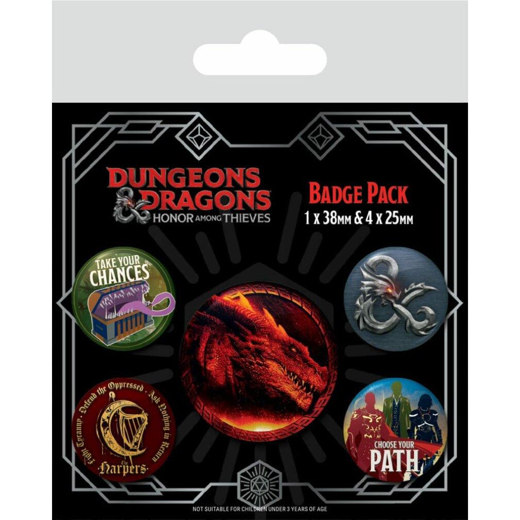 Thumbnail - Pyramid, Anstecknadel, Dungeons & Dragons pack 5 badges Movie