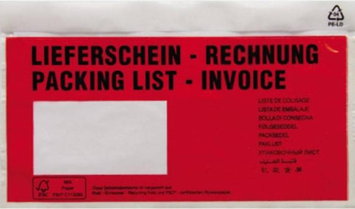 No Name Document bag (DIN long (11 x 22 cm), 250 pcs.)