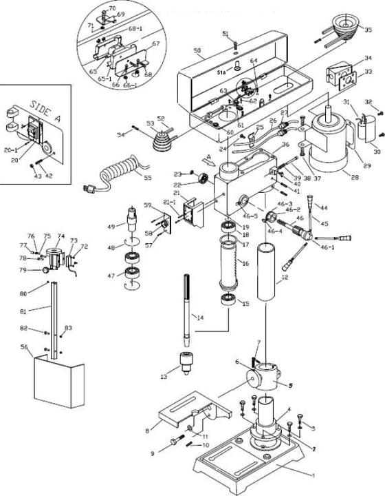 Produktbild Proton Tischbohrmaschine BMT-ECO16M