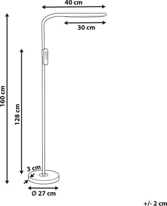 Immagine prodotto Beliani Lampada da terra LED Bianco ARIES (540 lm)