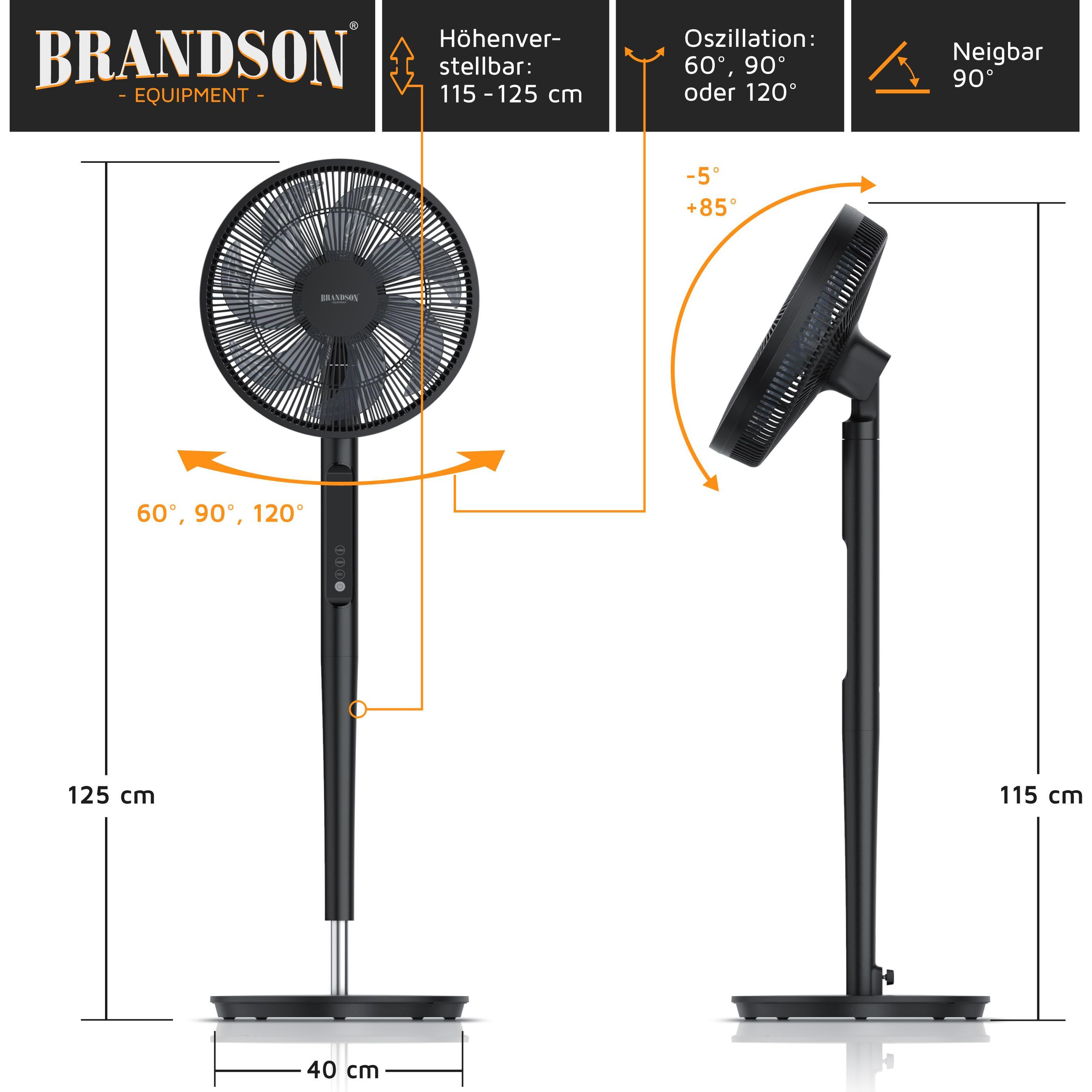 Thumbnail - Brandson Oszillation, Ventilator, Schwarz