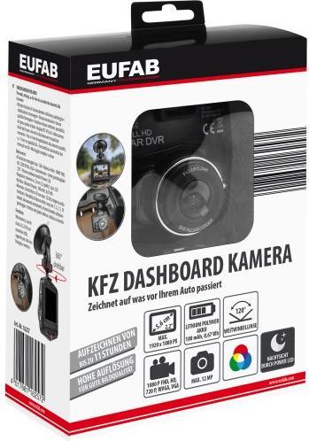 Produktbild Eufab KFZ Dashboard Kamera (Nachtsicht, Eingebautes Mikrofon, Eingebaute Anzeige, GPS-Empfänger, Full HD)