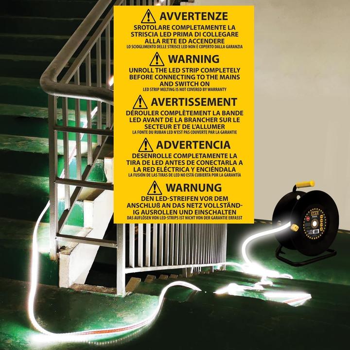 Immagine prodotto S.T.A.K Nastro LED IP65 25m 32000 lumen con avvolgitore, impermeabile per esterni (Luce del giorno, 2500 cm, Esterno)