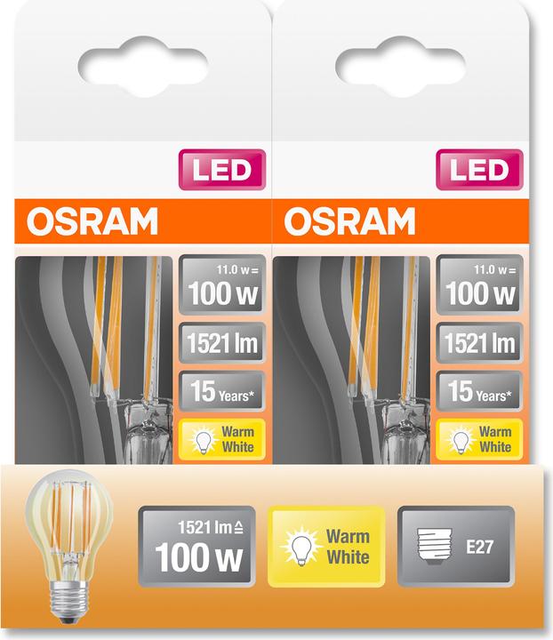 Actual product image Osram Retrofit Classic (E27, 10 W, 1521 lm, 1 x, D)