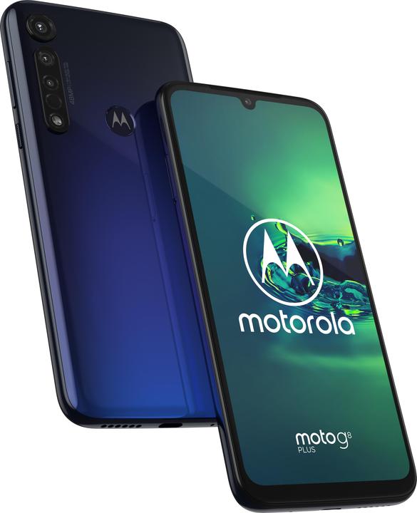 Actual product image Motorola G8 Plus (64 GB, Dark Blue, 6.30", Hybrid Dual SIM, 4G)