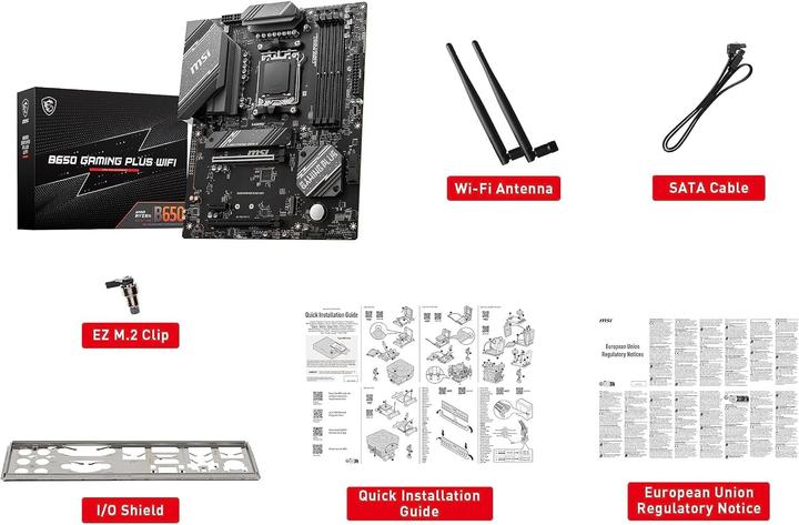 Actual product image MSI B650 GAMING PLUS WIFI (AM5, AMD B650, ATX)