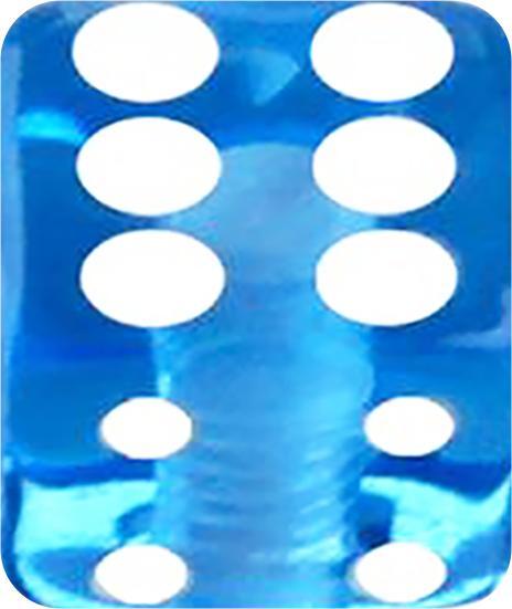 Produktbild Star Piercing Micro Würfel dunkelblau transparent (Kunststoff, ohne Messing)