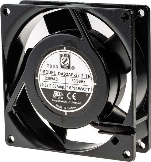Produktbild RS PRO AC ball bearing fan, 92mm 46cu.m/h 230V (92 mm)