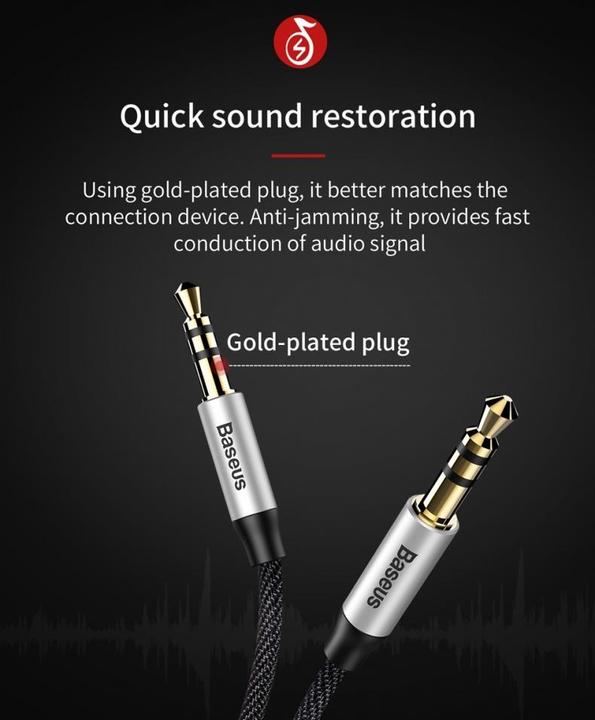 Actual product image Baseus M30 (1.50 m, 3.5mm jack (AUX))