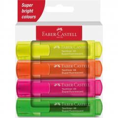 Immagine prodotto Faber-Castell Evidenziatori TL 46 SF bustina da 4 (Verde, Arancia, Rosa, Pink, Giallo, 5 mm, 4 x)