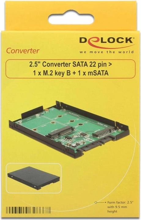 Produktbild Delock M.2 oder mSATA zu SATA Adapter