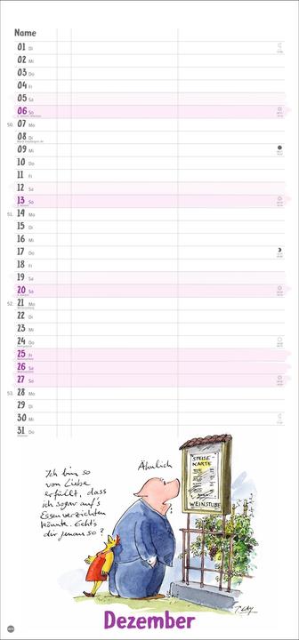 Produktbild Peter Gaymann: Genuss pur Planer für zwei 2026 (21 x 45 cm)