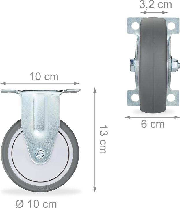 Produktbild Relaxdays 4x Bockrolle