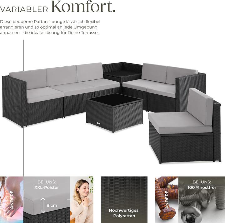 Produktbild tectake Rattan Lounge Verona