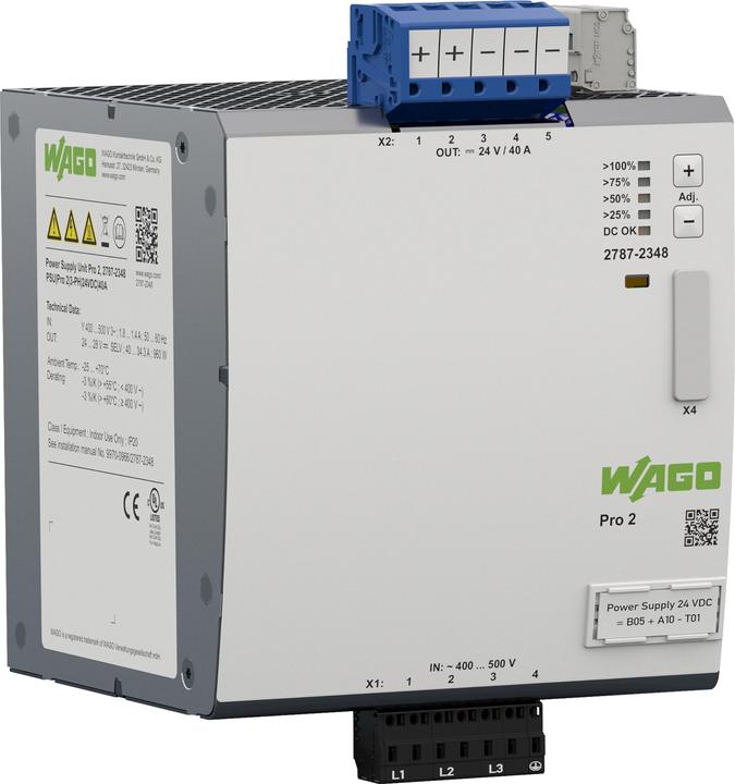 Actual product image Wago Power supply Pro 2 2787-23483-phase Output voltage DC 24