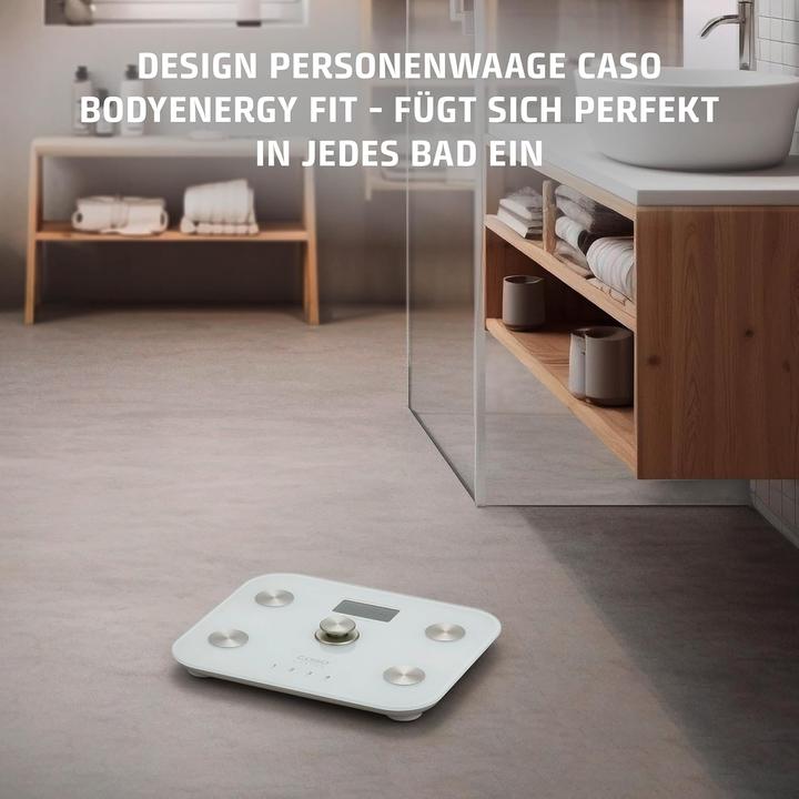 Actual product image Caso | Scale | BodyEnergy Fit | Maximum weight (capacity) 150 kg | Accuracy 100 g | White (150 kg)