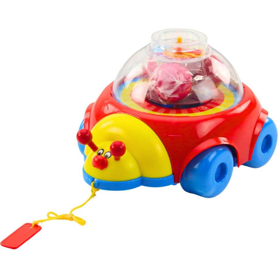 Trifox Marienkäfer reitet mit Bällen und bunter Uhr zum Ziehen