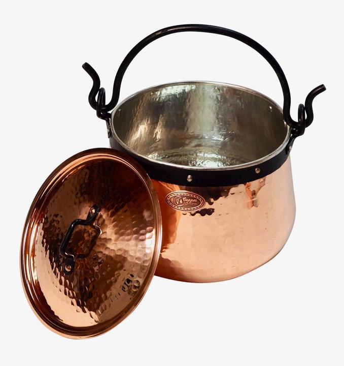 Produktbild Copper Garden Kupferkessel 10 L mit Henkel und Deckel
